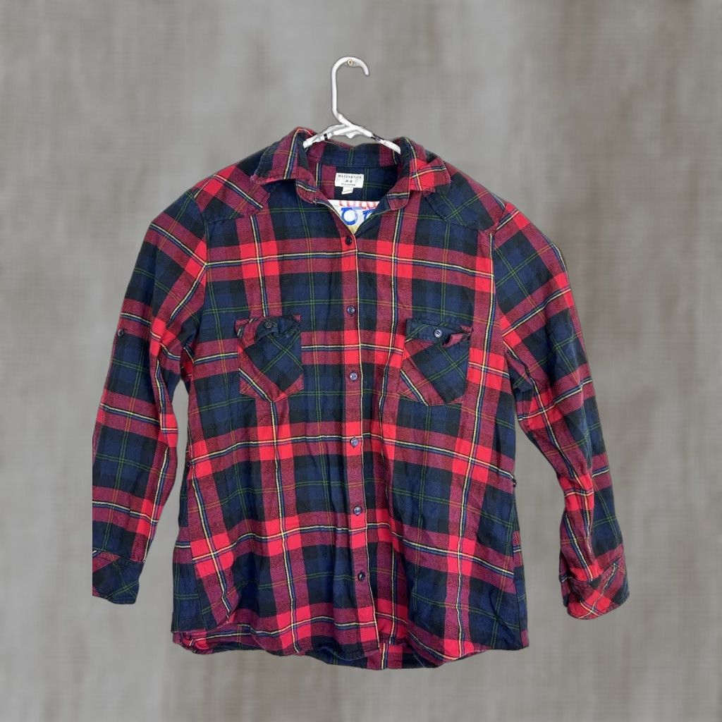 Vintage VINTAGE Matchstick Argus Womens 2XL Red Black Plaid Flannel Button-Up Shirt Casual Outdoor Pockets Womens Size XXL / US 16-18 / IT 52-54 - 1 Thumbnail