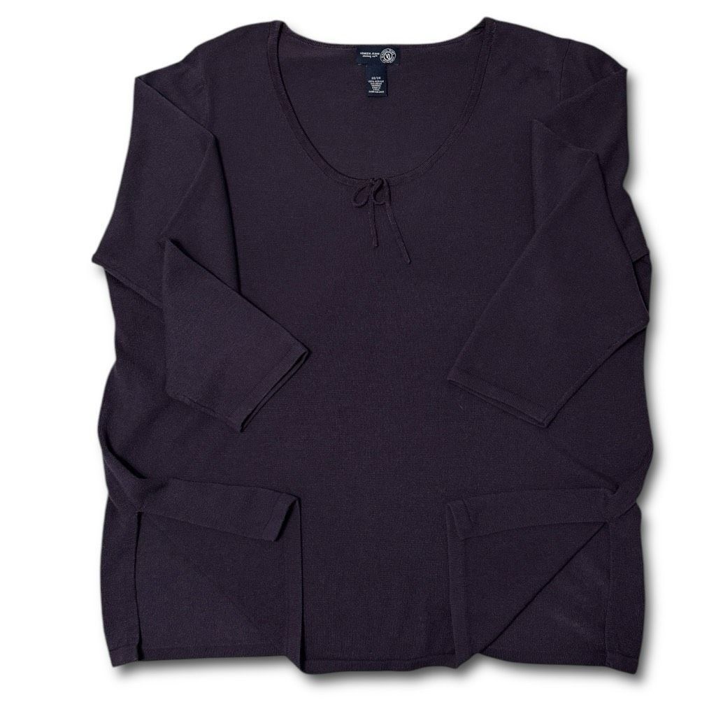 Other Venezia Jeans Vintage Eggplant Purple Tunic Sweater Scoop Neck Sz 22/24 3X Size 3XL / US 20-22 - 6 Thumbnail
