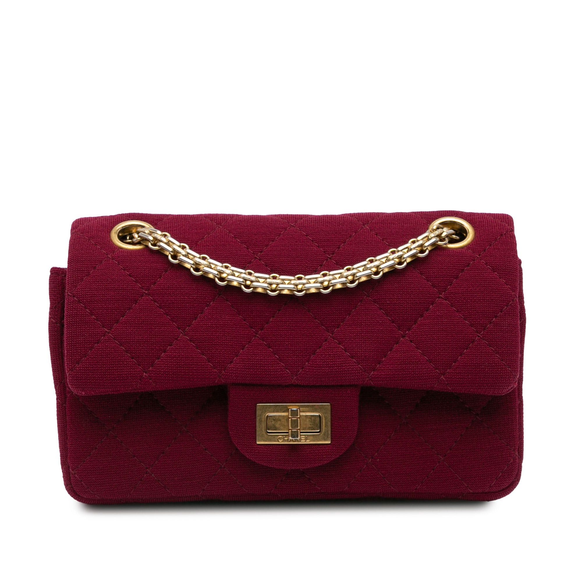 Chanel Chanel 2.55 Reissue Mini Quilted Jersey Double Flap Red Size ONE SIZE - 1 Thumbnail