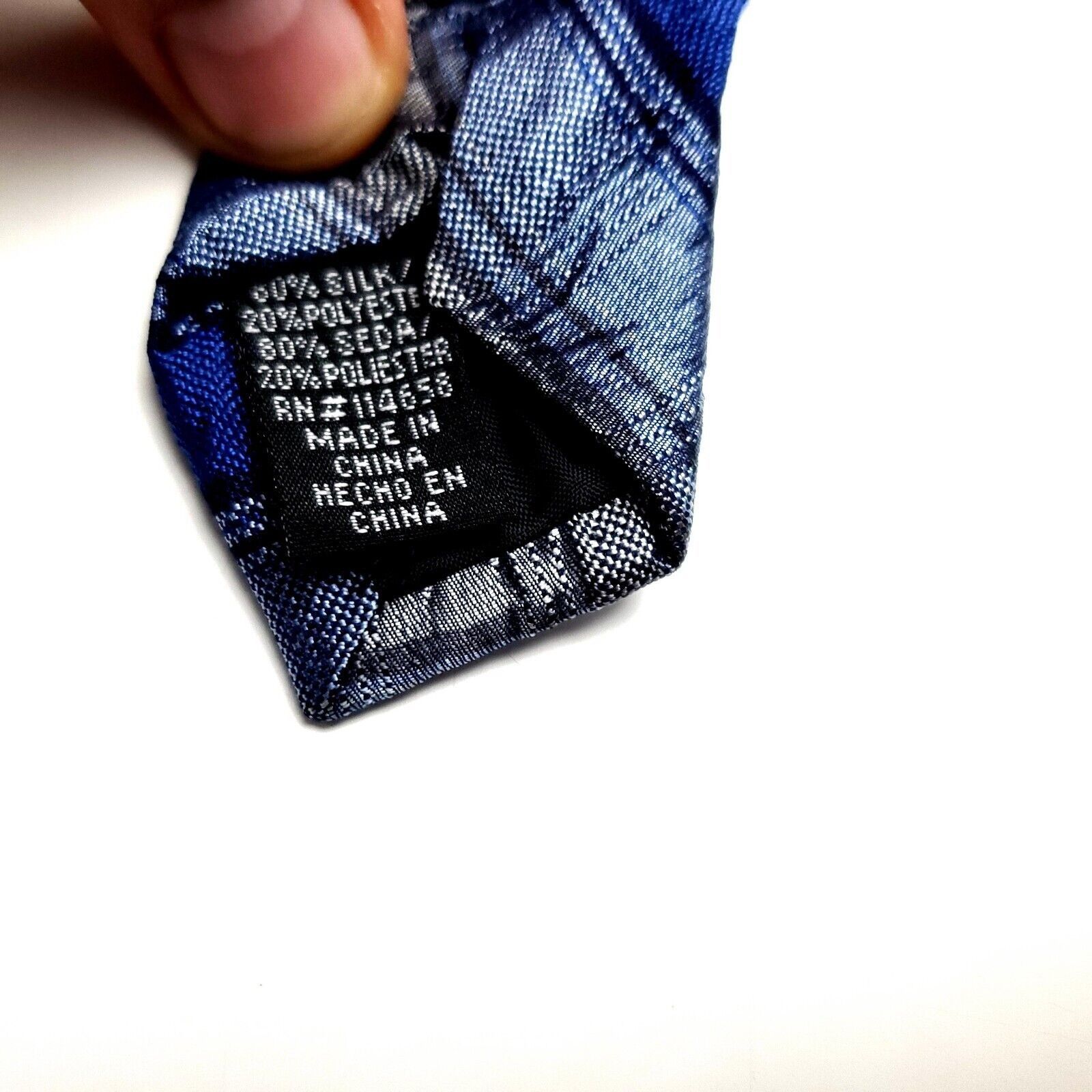Stafford Stafford Performance Silk Tie Blue Striped Woven Size ONE SIZE - 4 Thumbnail