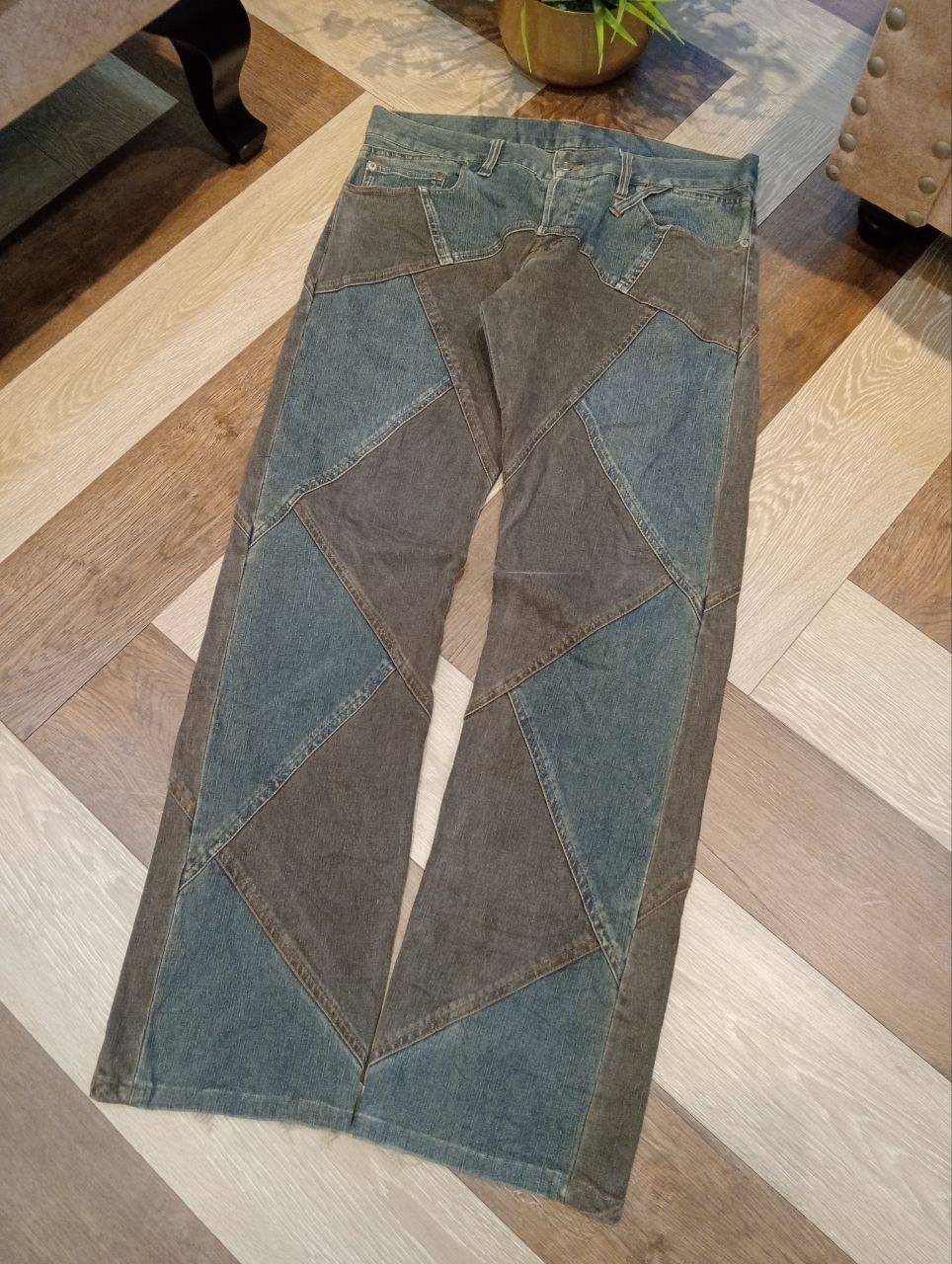 Japanese Brand JAPANESE MODERN LOVERS PATCHWORK STRETCH JEANS Size US 34 / EU 50 - 2 Thumbnail