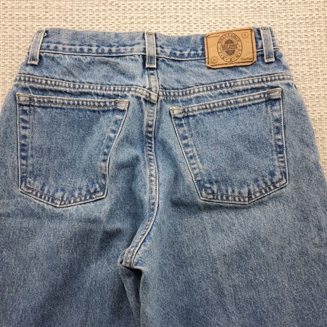 Denime VINTAGE Brittania Denim Jeans Pants Mens 29x32 Blue 90s 80s Relaxed Fit Jeans Pants Mens Blue Denim 1990s Brittania New Wave Casual Size US 29 - 5 Thumbnail