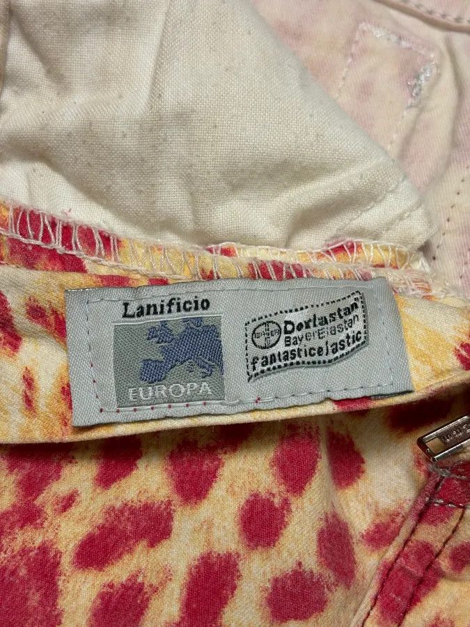 Designer × Roberto Cavalli × Vintage 2000s Roberto Cavalli Beige & Red Glamour Skirt Size 28" / US 6 / IT 42 - 10 Thumbnail