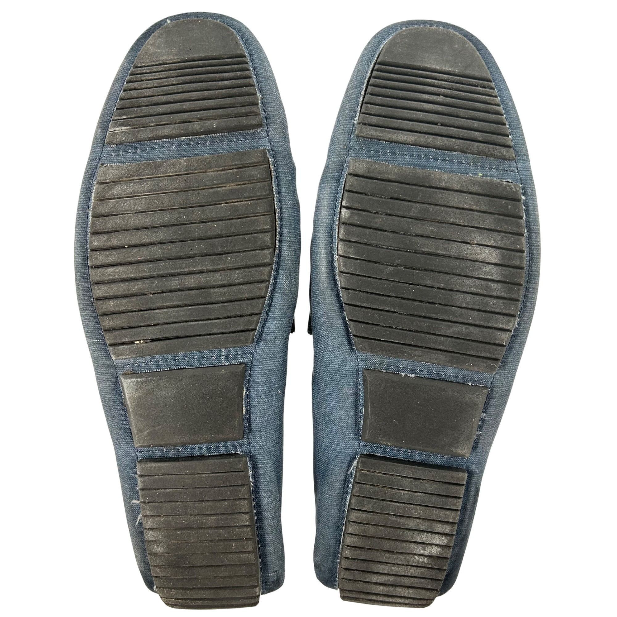 Mercanti Fiorentini Blue Denim Men's 10M Horsebit Driving Loafers Mercanti Fiore Size US 10 / EU 43 - 10 Thumbnail