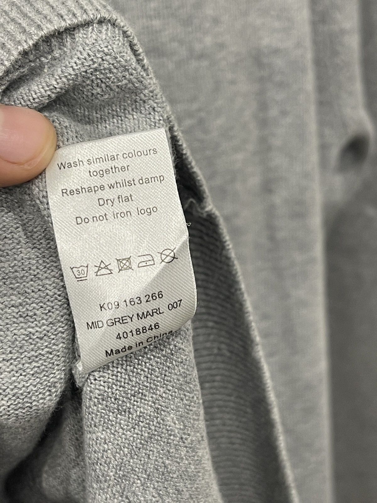 Baracuta Baracuta Luxury Mid-Grey Marl Cotton Knit Crewneck Sweater L Size US L / EU 52-54 / 3 - 9 Thumbnail