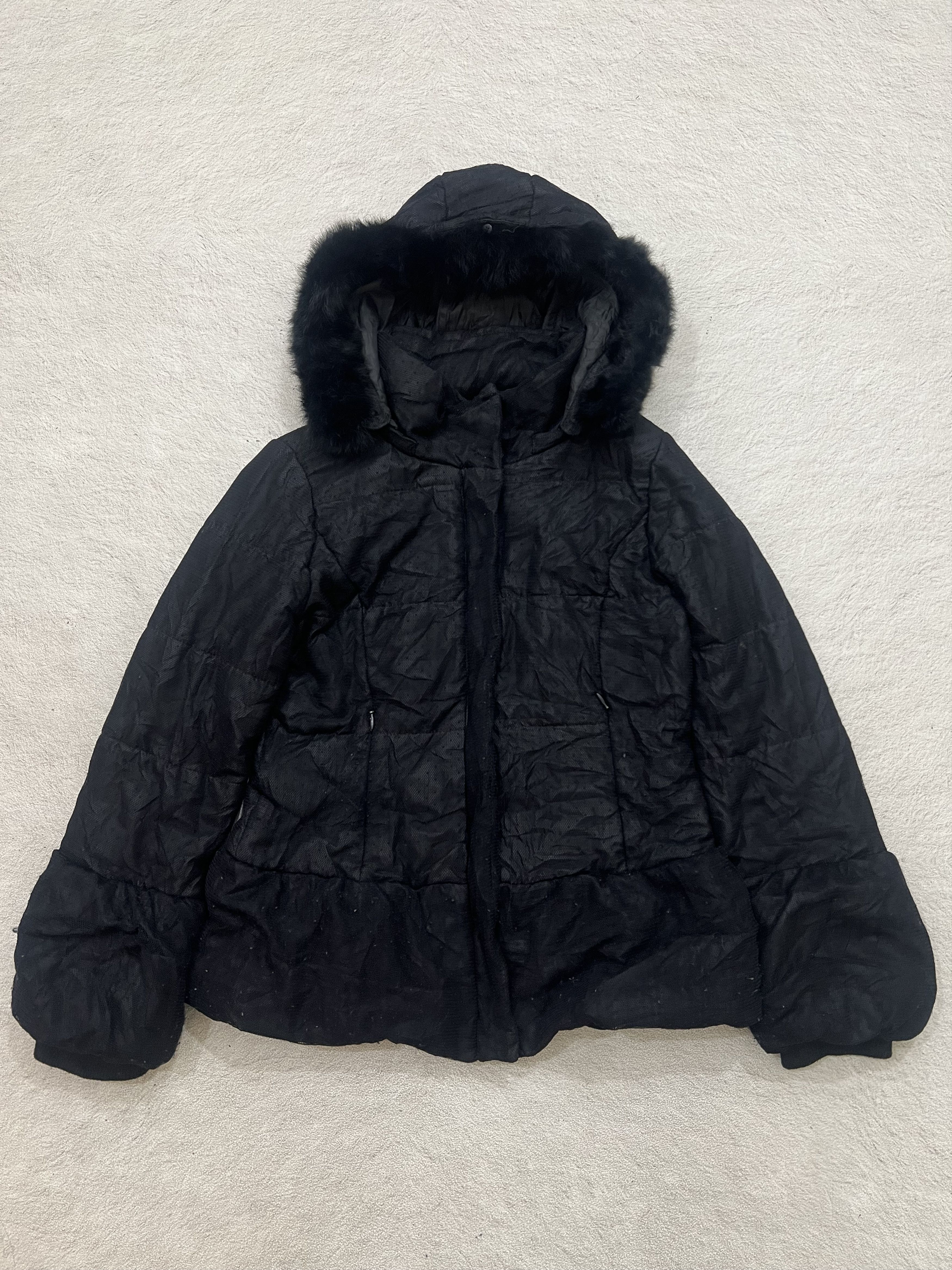 Japanese Brand 2000s Vkei Y's Fur Hodded Mesh Hybrid y2k Lgb Ifsixwasnine Size US XS / EU 42 / 0 - 1 Thumbnail