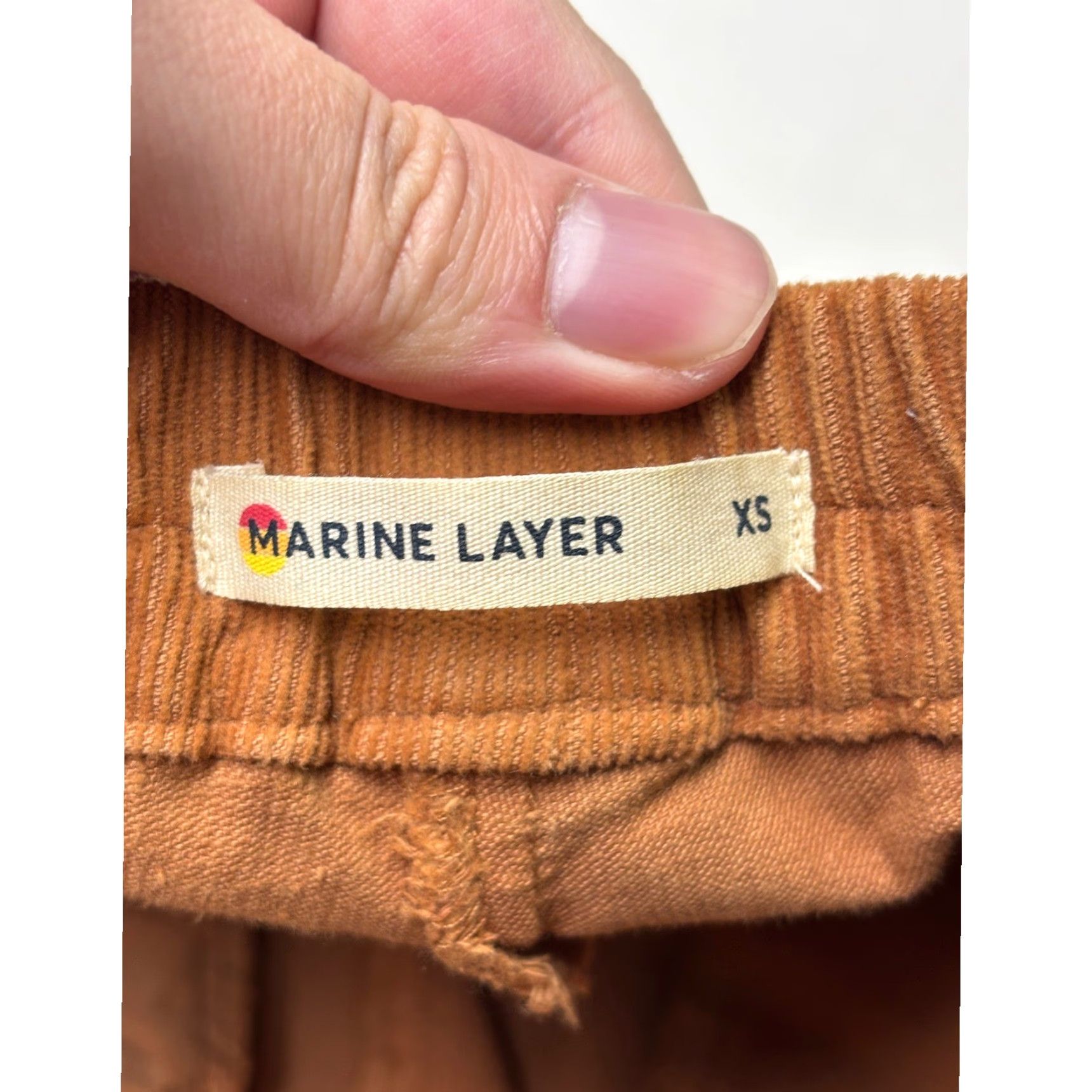 Marine Layer Marine Layer Corduroy Pants Ginger Brown Elastic Waist Tulip Hem XS W26 L26 Size 26" / US 2 / IT 38 - 4 Thumbnail