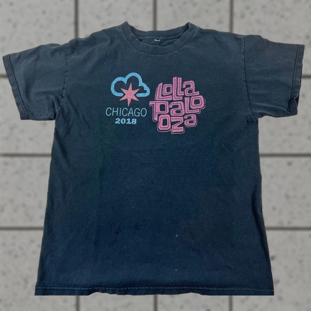 Vintage Lollapalooza Chicago 2018 Music Festival Black T Shirt M Distressed Mens Regular Size Medium Size US M / EU 48-50 / 2 - 1 Thumbnail