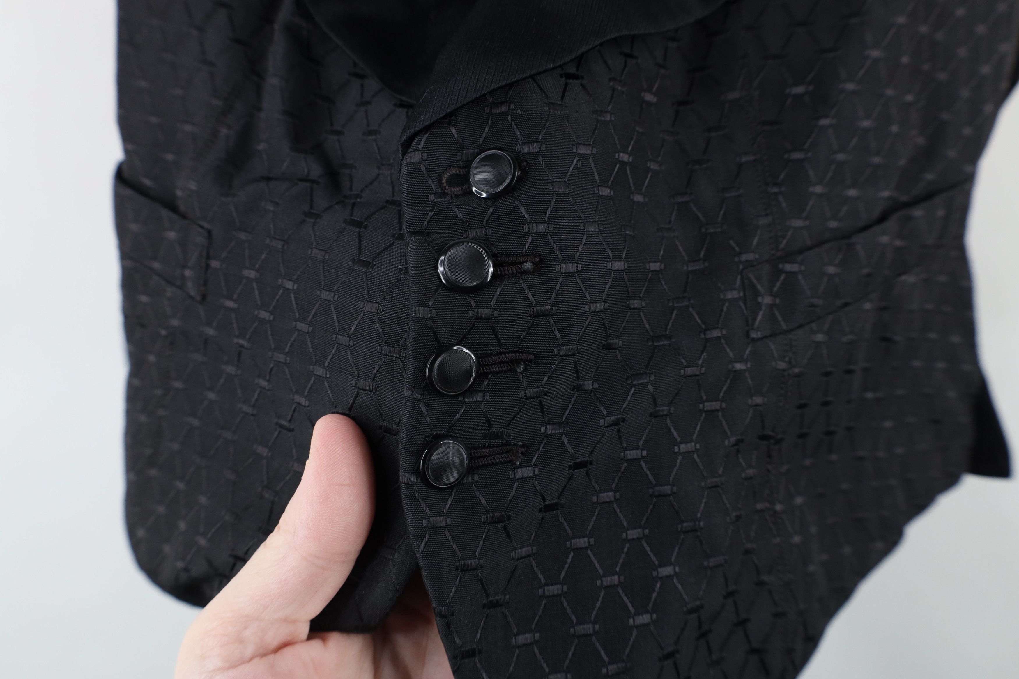 Vintage Vintage 50s Rockabilly Tuxedo Suit Vest Jacket Black USA Size US M / EU 48-50 / 2 - 4 Thumbnail