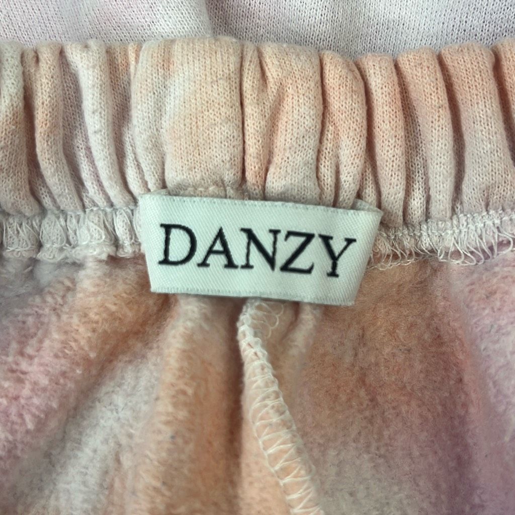 Other Danzy Womens XS Pink Orange Tie Dye Elastic Waist Sweat Shor Size 25" / US 0 / IT 36 - 3 Thumbnail
