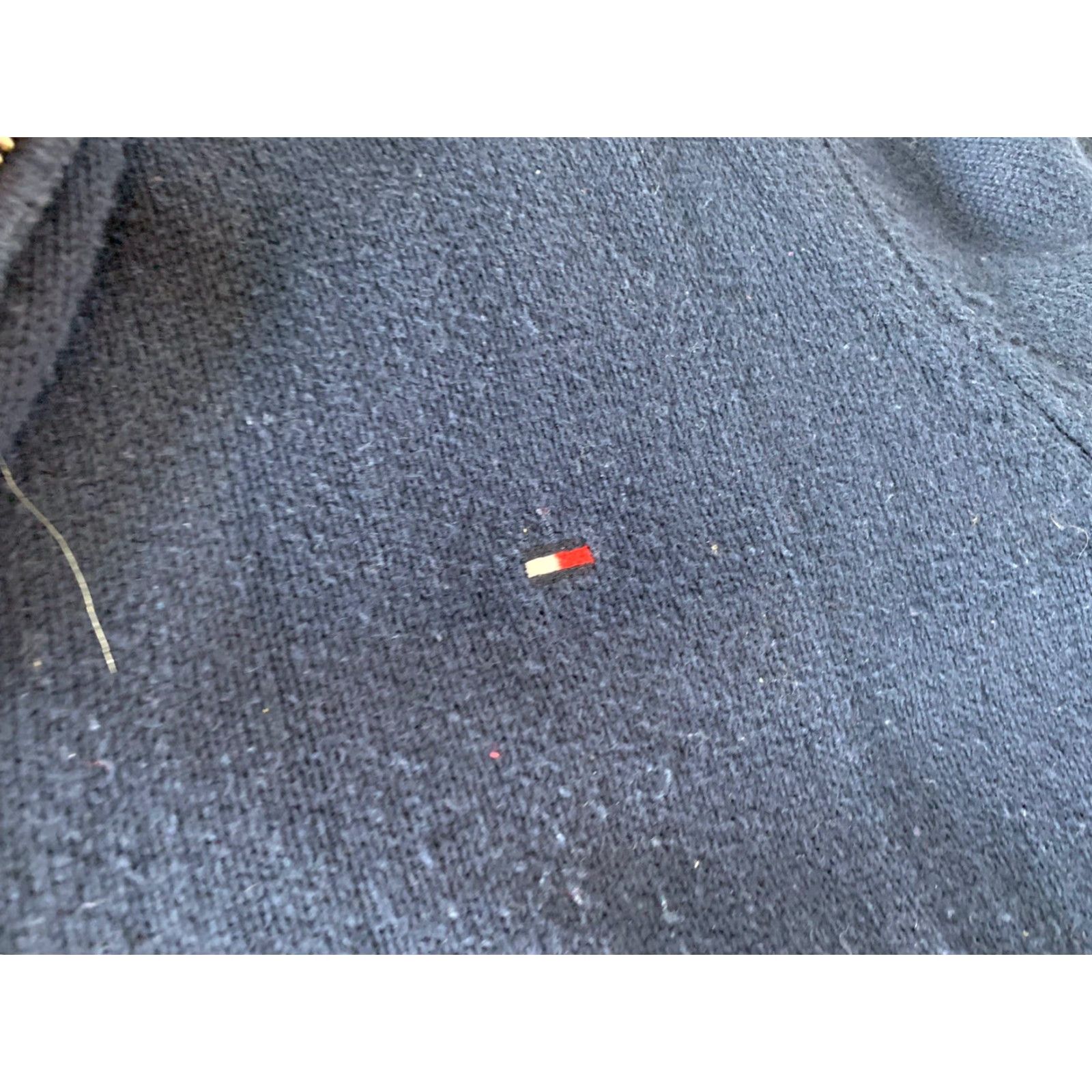 Tommy Hilfiger TOMMY HILFIGER Box Logo Gull Zip Knit Cotton Sweater Blue Men's Large Size US L / EU 52-54 / 3 - 3 Thumbnail