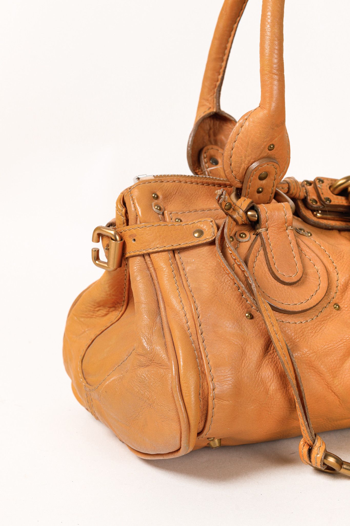 Chloe Chloe Paddington Giant Padlock Caramel Leather Bag Size ONE SIZE - 7 Thumbnail