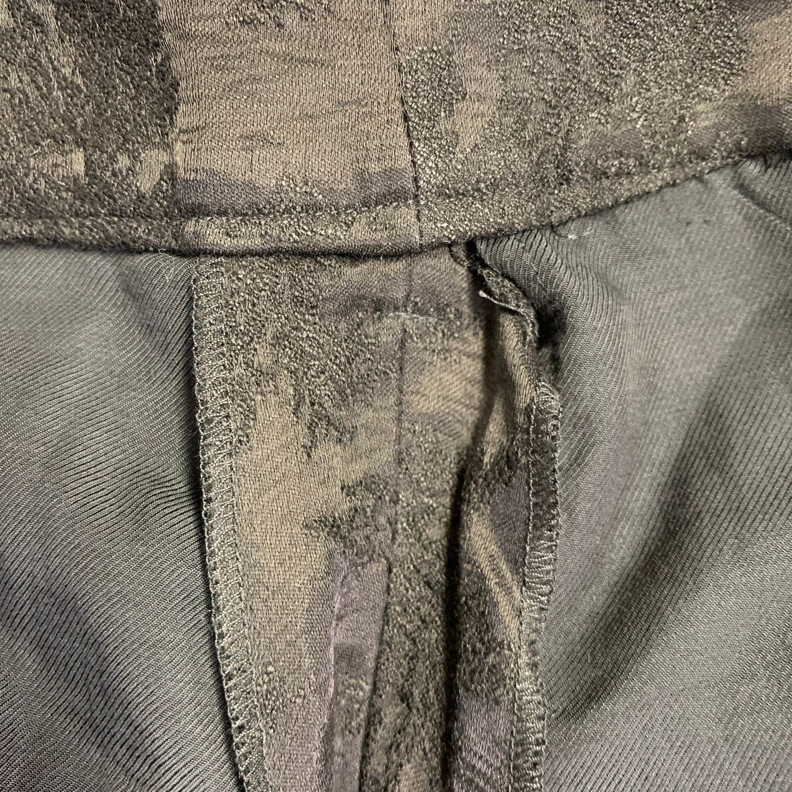 Haider Ackermann HAIDER ACKERMANN Black Linen Silk Jacquard Casual Pants Size 32" / US 10 / IT 46 - 4 Thumbnail