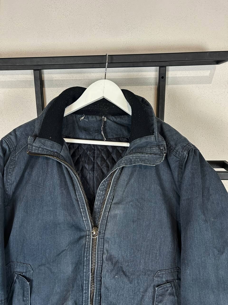 Japanese Brand Denim Bomber Jacket Vintage Workwear Minimalist Blue Size US M / EU 48-50 / 2 - 4 Thumbnail