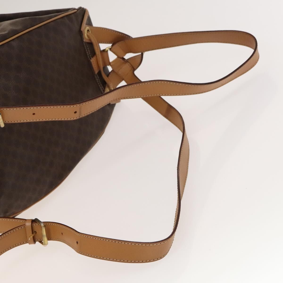 Celine CELINE Macadam Canvas Backpack Pvc Leather Brown Gold Size ONE SIZE - 8 Thumbnail