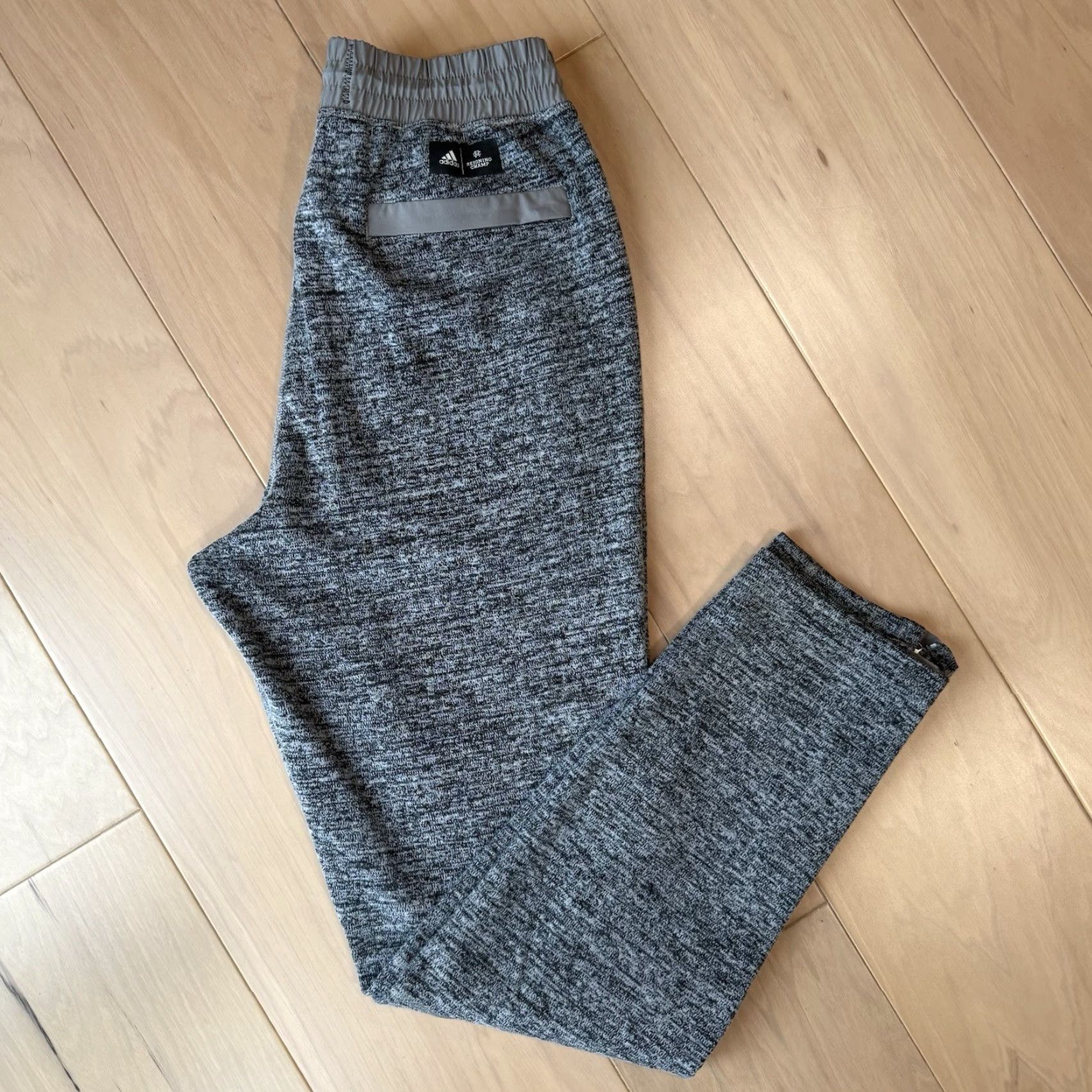 Adidas Adidas Reigning Champ Sweatpants Small Gray Jogger Mens Regular Waist 26in Tapered Inseam 29in Knit Pocketed Comfort Winter Streetwear Size US 29 - 2 Thumbnail