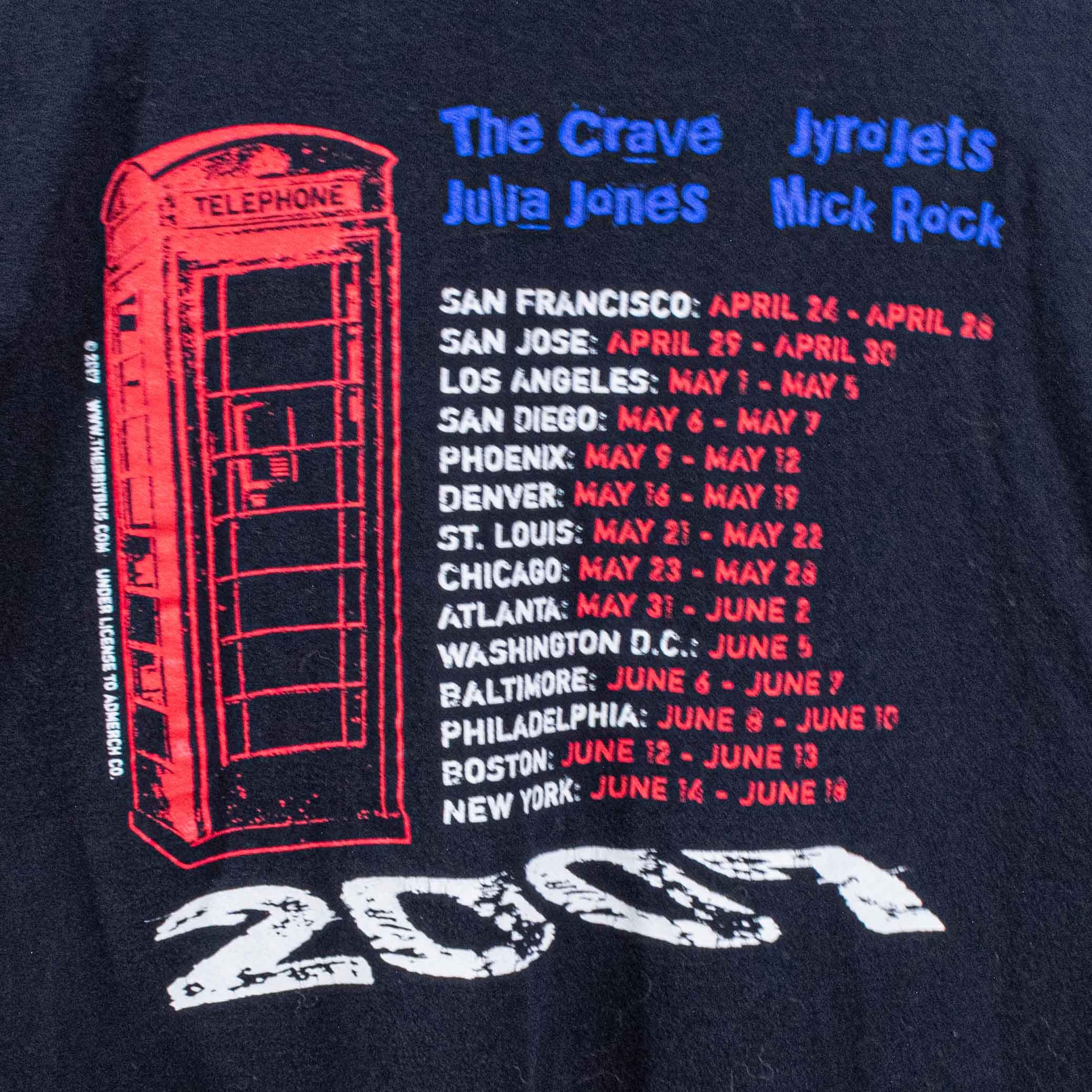 Band Tees 2007 Britbus Tour T-Shirt The Crave Jyrojets Julia Jones Size US S / EU 44-46 / 1 - 4 Thumbnail