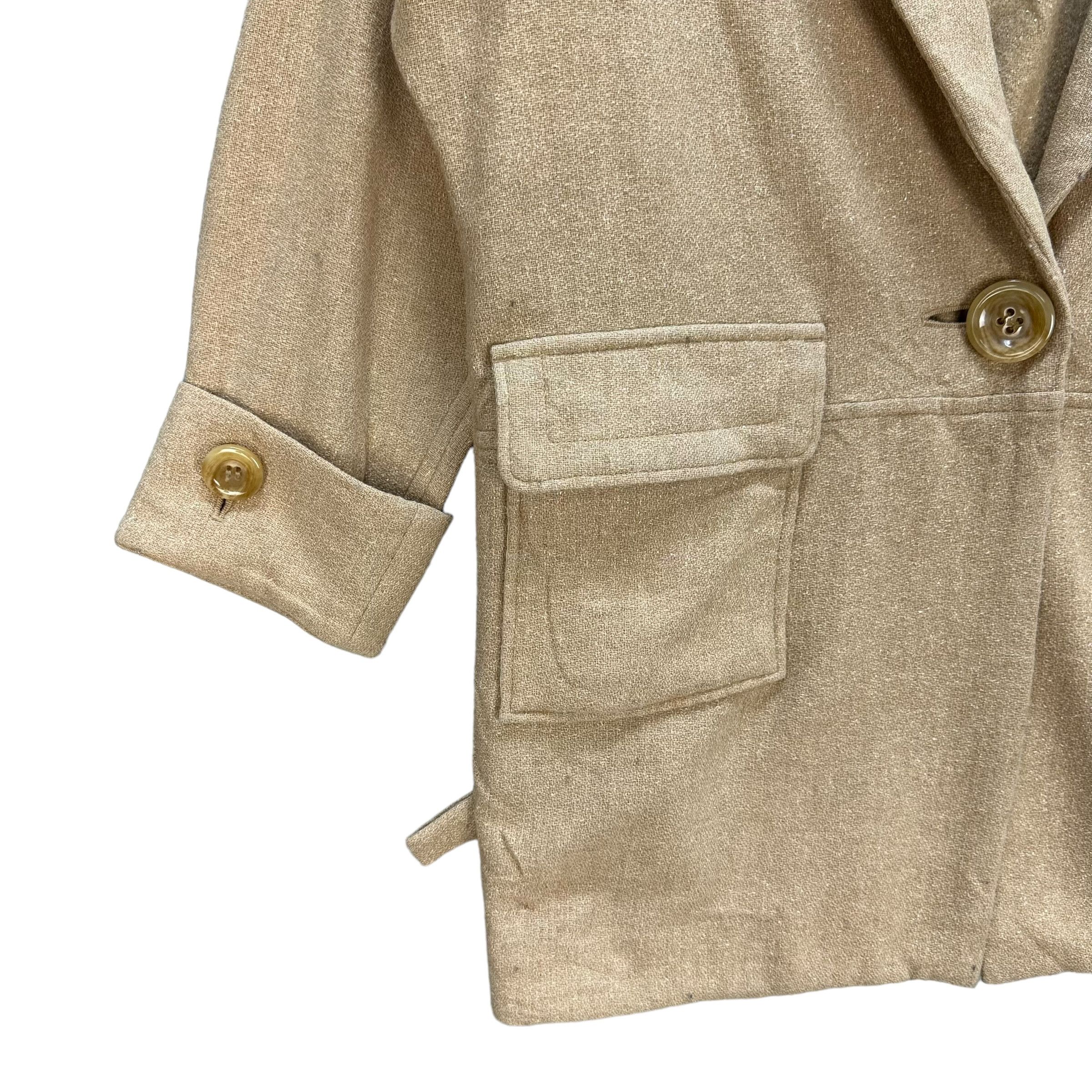 Japanese Brand 1. PERCENT 1% Made in Japan Wool Nylon Jacket #A45-1070 Size M / US 6-8 / IT 42-44 - 4 Thumbnail