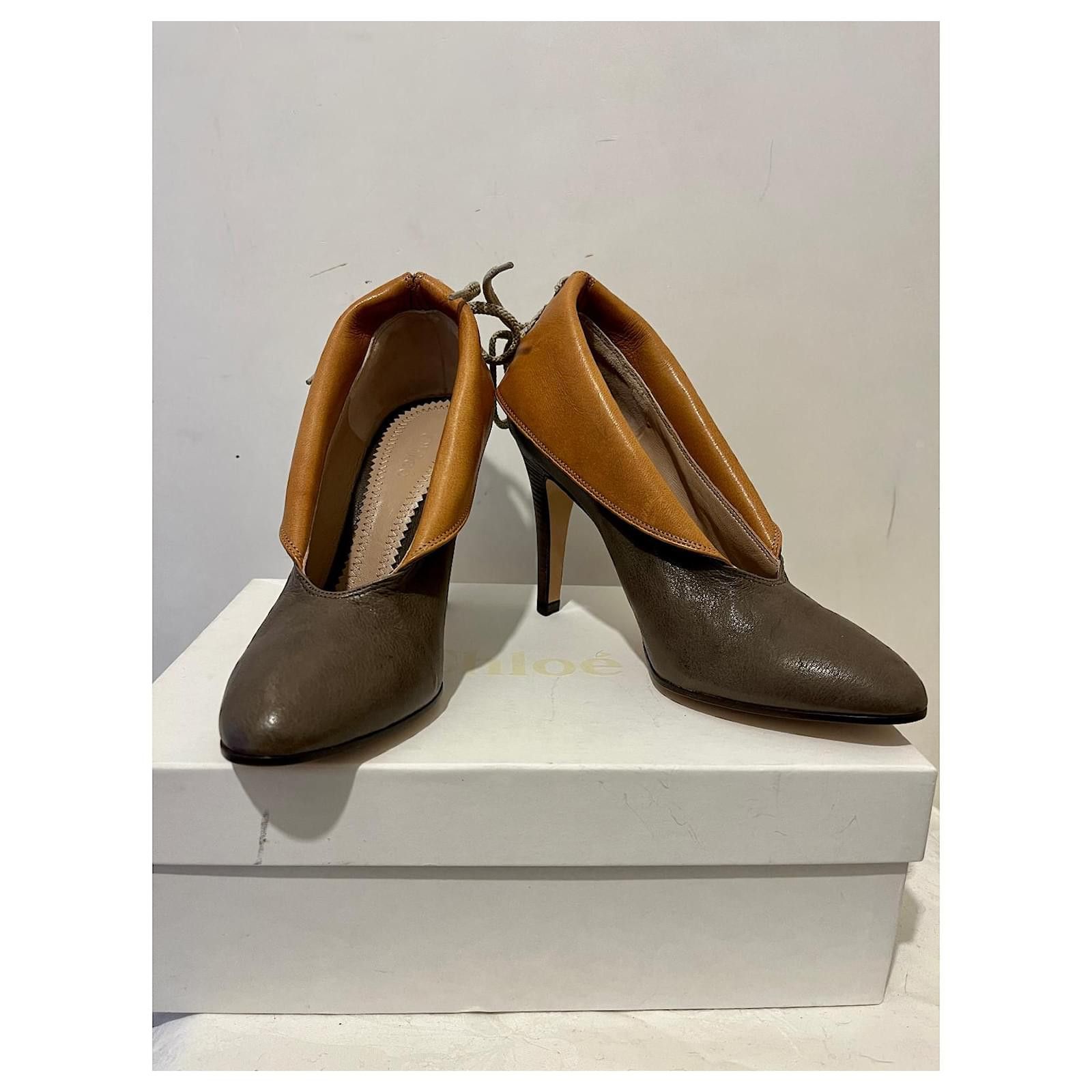Chloe Gibbon calf leather heels Size US 6 / IT 36 - 3 Thumbnail