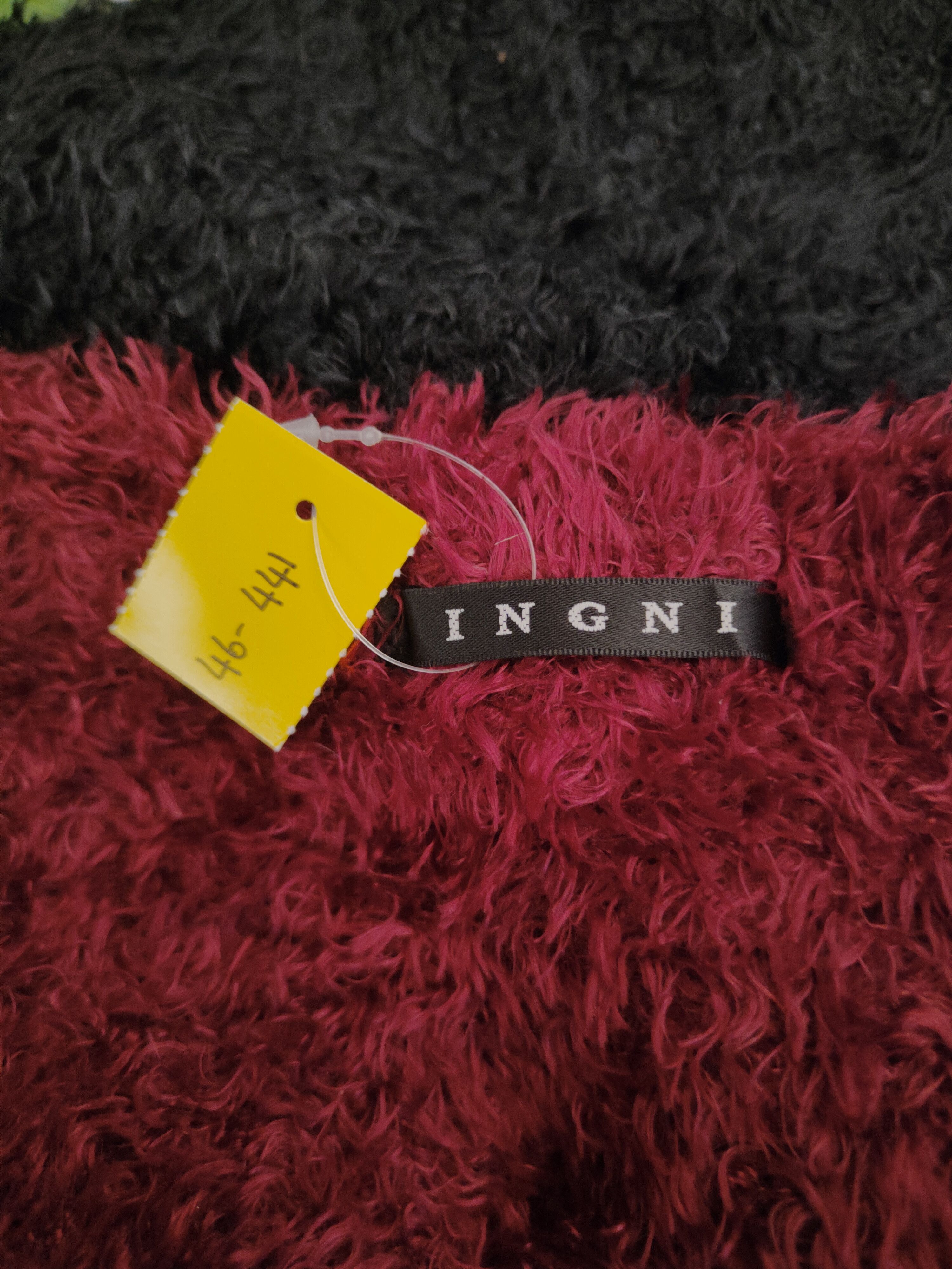 Japanese Brand DL Ingni Maroon Black Fur Mohair Knitwear Crop Tops #46-441 Size L / US 10 / IT 46 - 13 Thumbnail