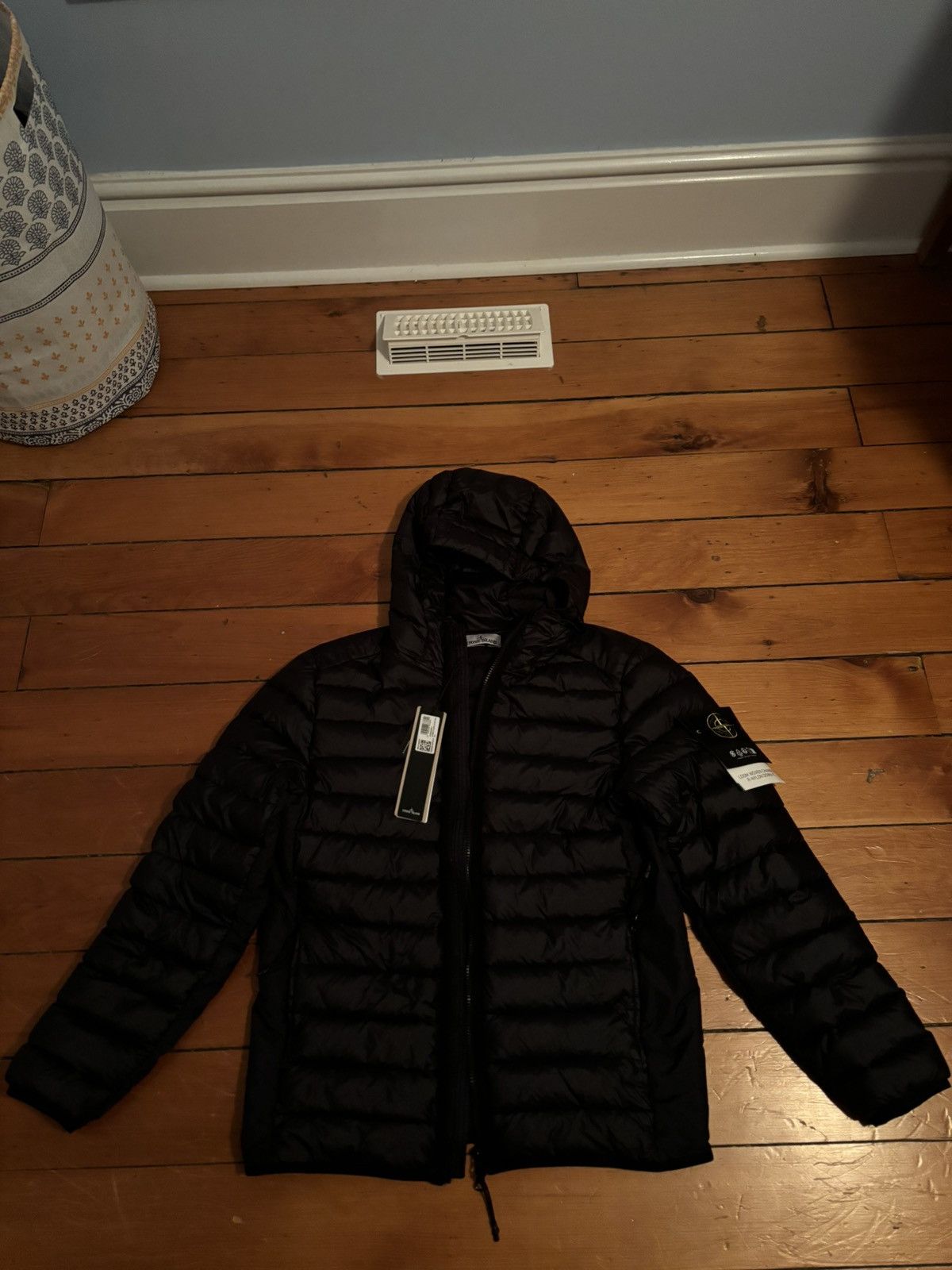 Stone Island Stone Island Black Med Down Loom Woven Jacket Size US M / EU 48-50 / 2 - 1 Thumbnail