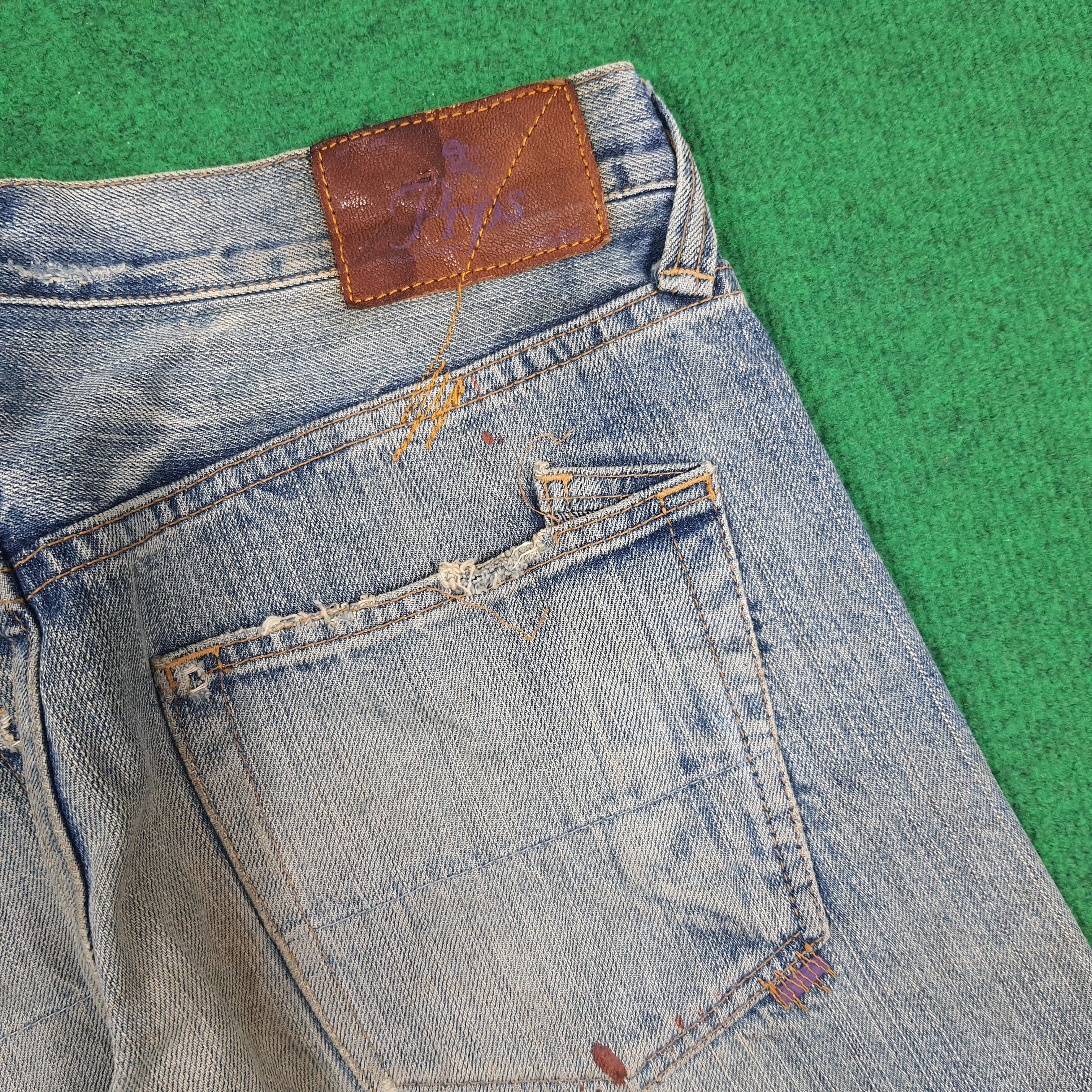 Prps Vintage Prps Made in Japan Painted Distressed Denim E1N38 Size US 33 - 6 Thumbnail