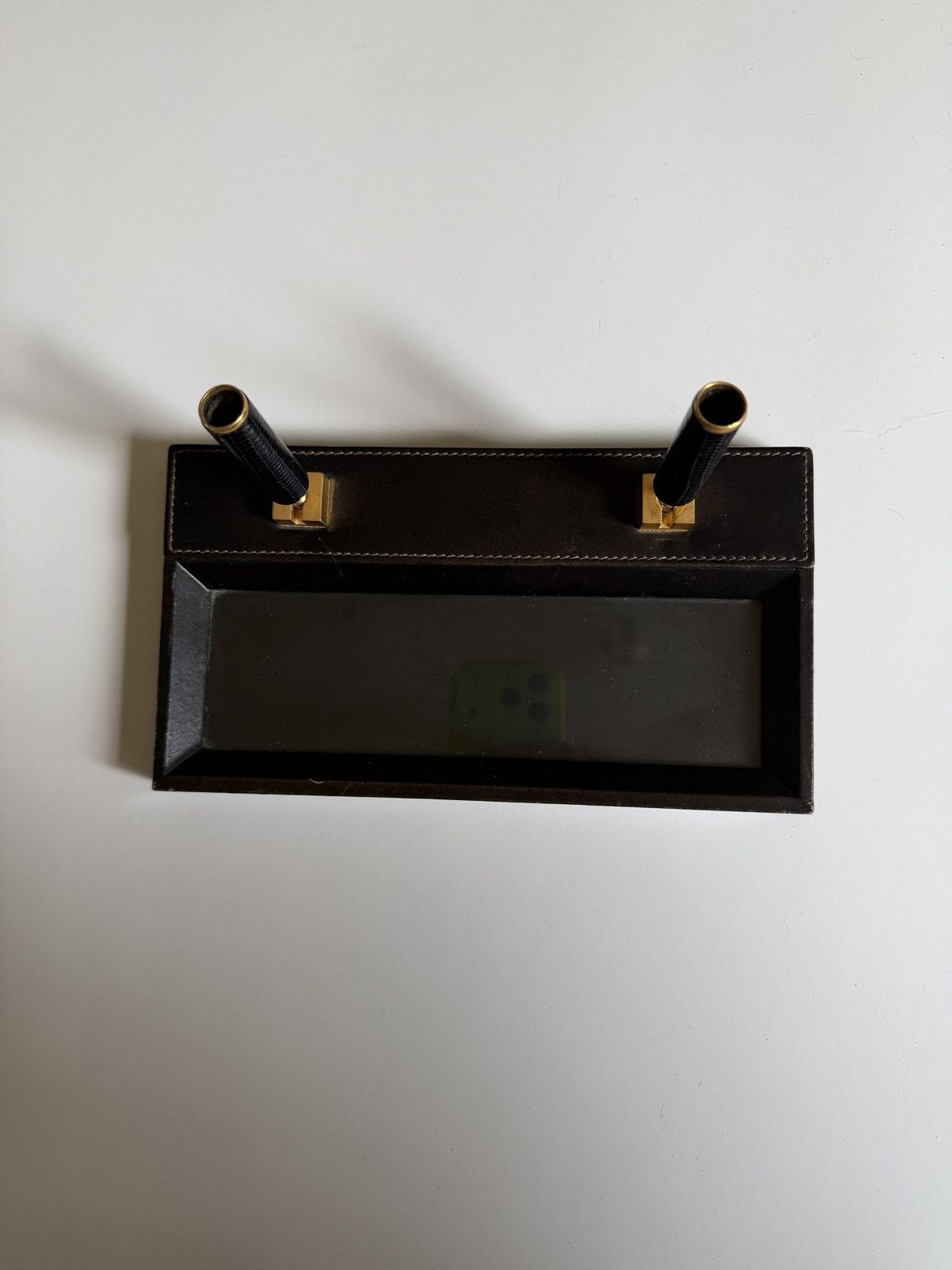 Gucci Vintage Gucci Dual Pen Holder Desk Set | Leather & Lizard Size ONE SIZE - 13 Thumbnail
