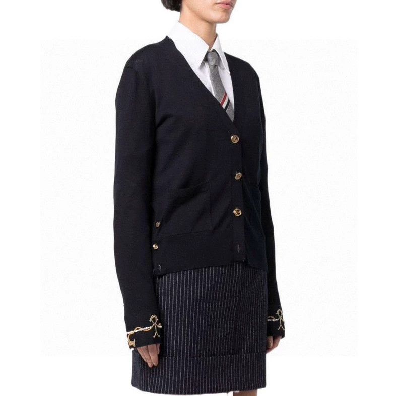 Thom Browne Thom Browne V-neck button knit Size XS / US 0-2 / IT 36-38 - 8 Thumbnail
