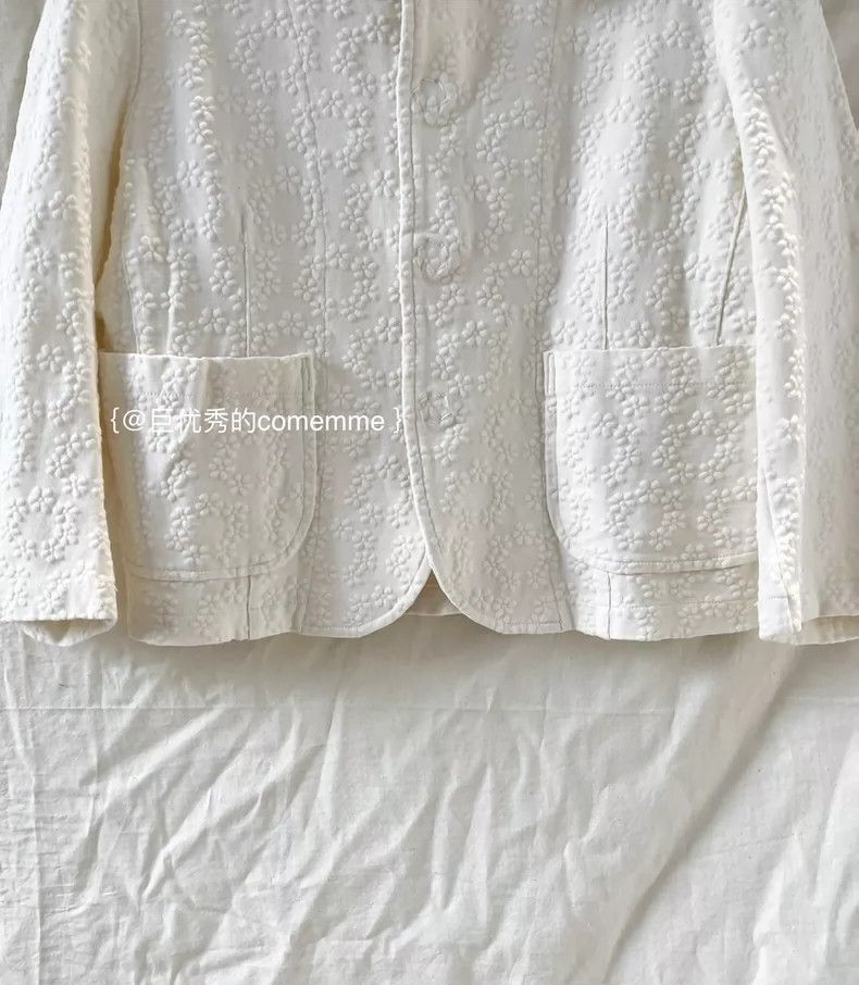 Comme des Garcons Comme Des Garcons Cream cream dimensional garland embossed Size S / US 4 / IT 40 - 7 Thumbnail