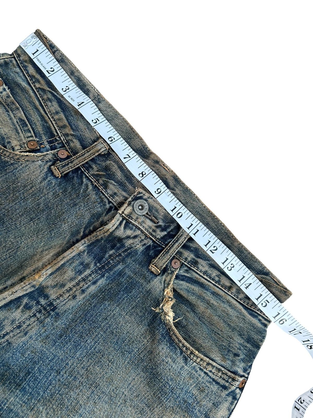 Kapital Thrashed Vintage Japanese Brand Pinball Selvedge Denim Jeans Size US 31 - 19 Thumbnail