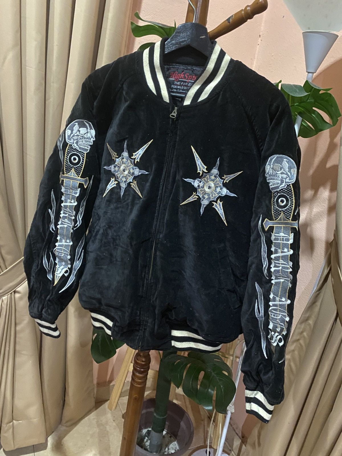 Japanese Brand High Spirits I’ll Not Sell My Heart Skull Embroidered Bomber Size US M / EU 48-50 / 2 - 8 Thumbnail