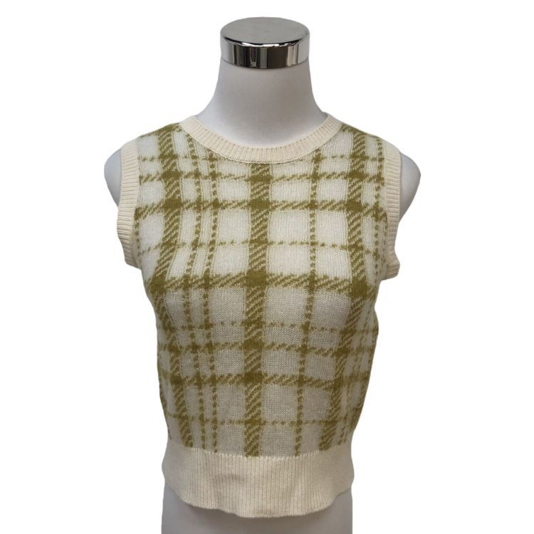 Dior Christian Dior Plaid Knit Sleeveless Sweater F 36 Size S / US 4 / IT 40 - 1 Thumbnail