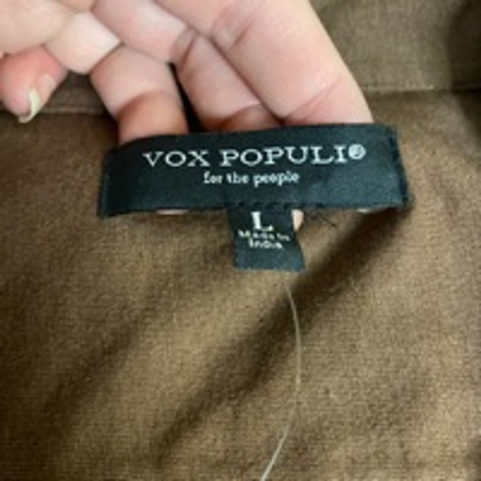 Other Cafe Aesthetic Embroidered Coffee Shirt Brown Vox Populi L Size US L / EU 52-54 / 3 - 3 Thumbnail