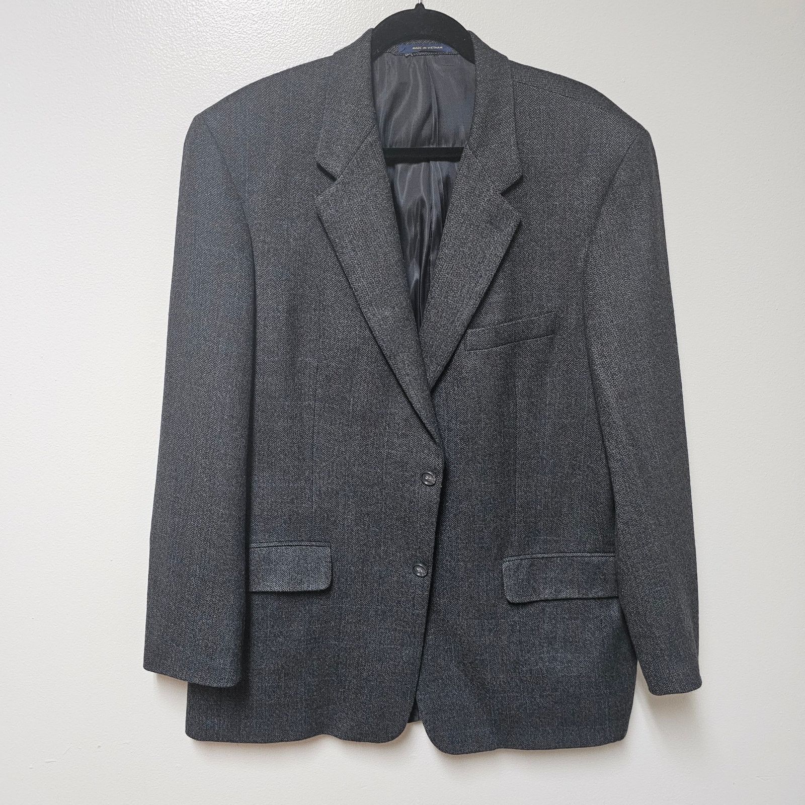 Club Room Men's Club Room Wool Cashmere Blend Suit Jacket Size 43R Size 42R - 2 Thumbnail