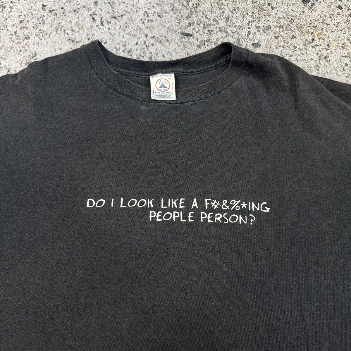 Vintage 90s Faded Do I Look Like A Fucking People Person Tee Grunge Size US XL / EU 56 / 4 - 3 Thumbnail