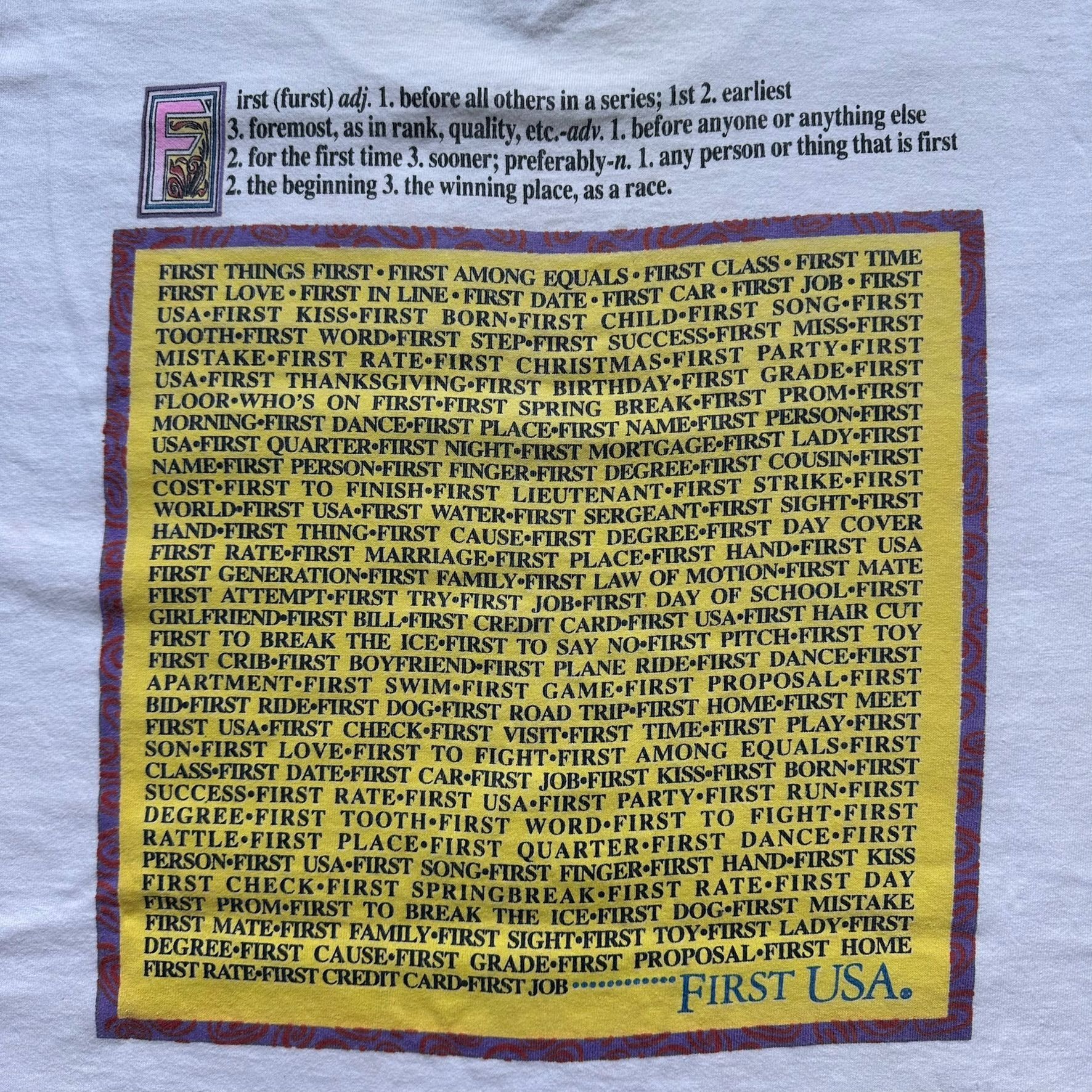 Vintage Vintage 90s VISA Credit Card T-Shirt First USA Bank Single S Size US XL / EU 56 / 4 - 2 Thumbnail