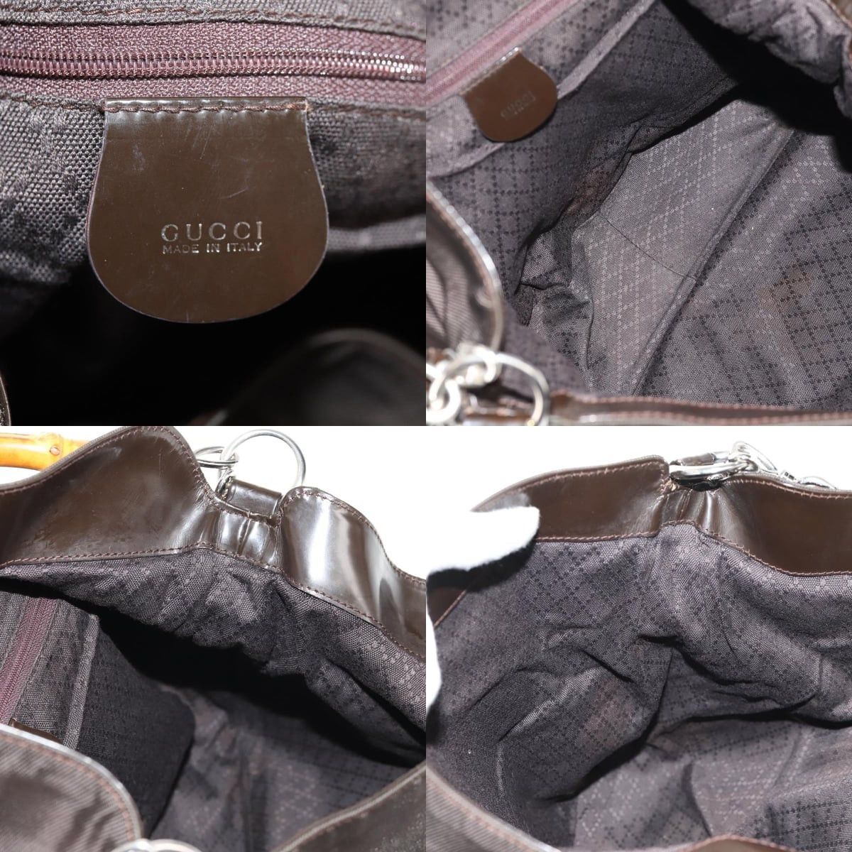 Gucci GUCCI Bamboo Hand Bag Nylon Brown Size ONE SIZE - 12 Thumbnail