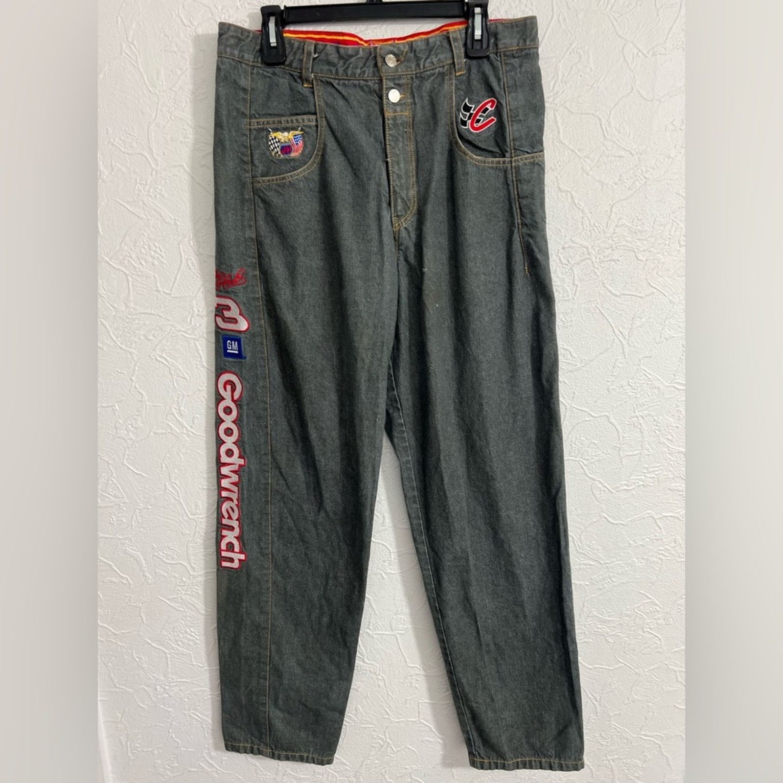 JH Design JH Racing Y2M Denim Jeans Size 34x33 Wide Leg Earnhardt RARE Size US 34 / EU 50 - 1 Thumbnail