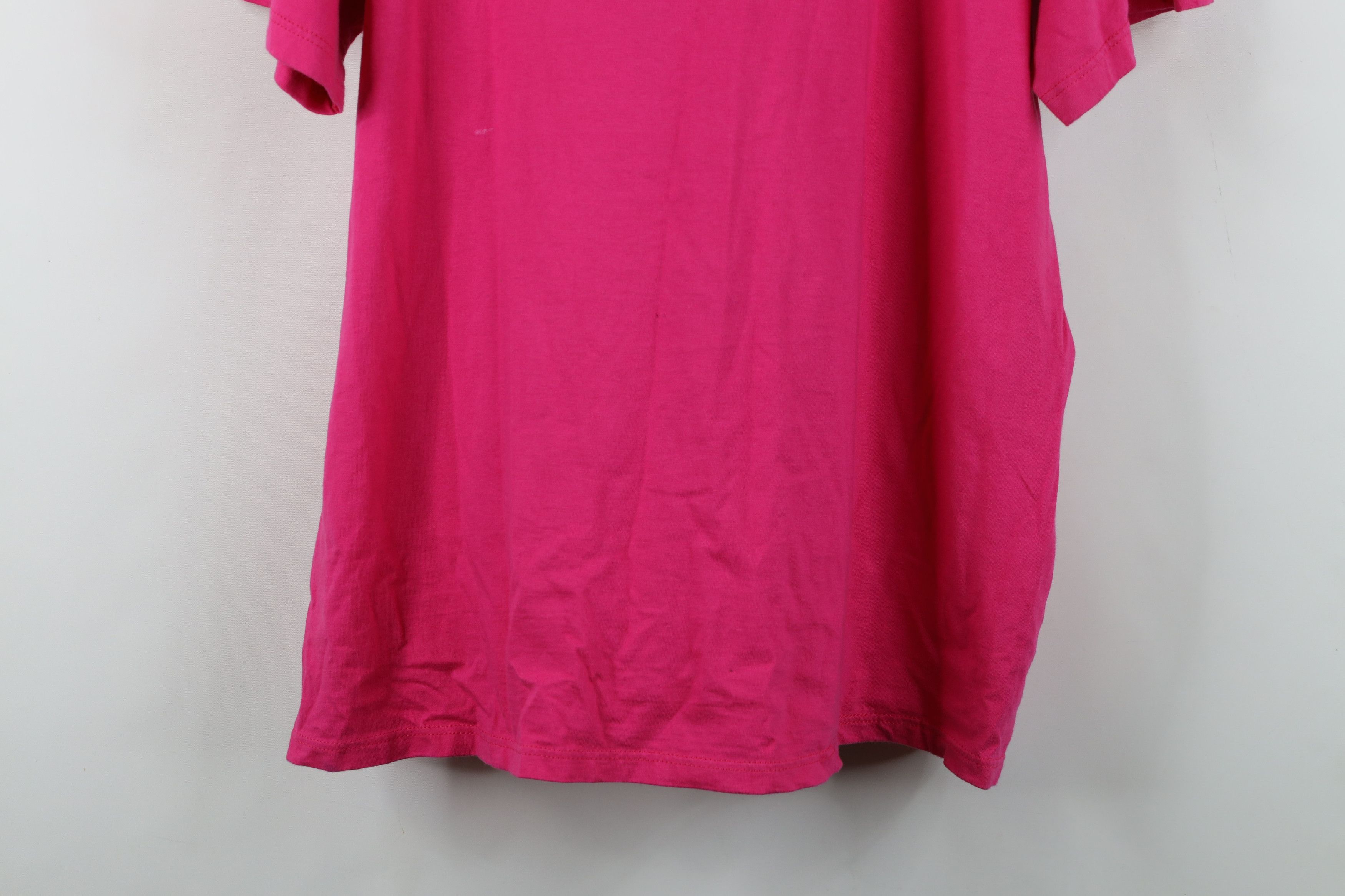 Russell Athletic Vintage 90s Russell Athletic Blank Cotton T-Shirt Pink USA Size US XL / EU 56 / 4 - 15 Thumbnail
