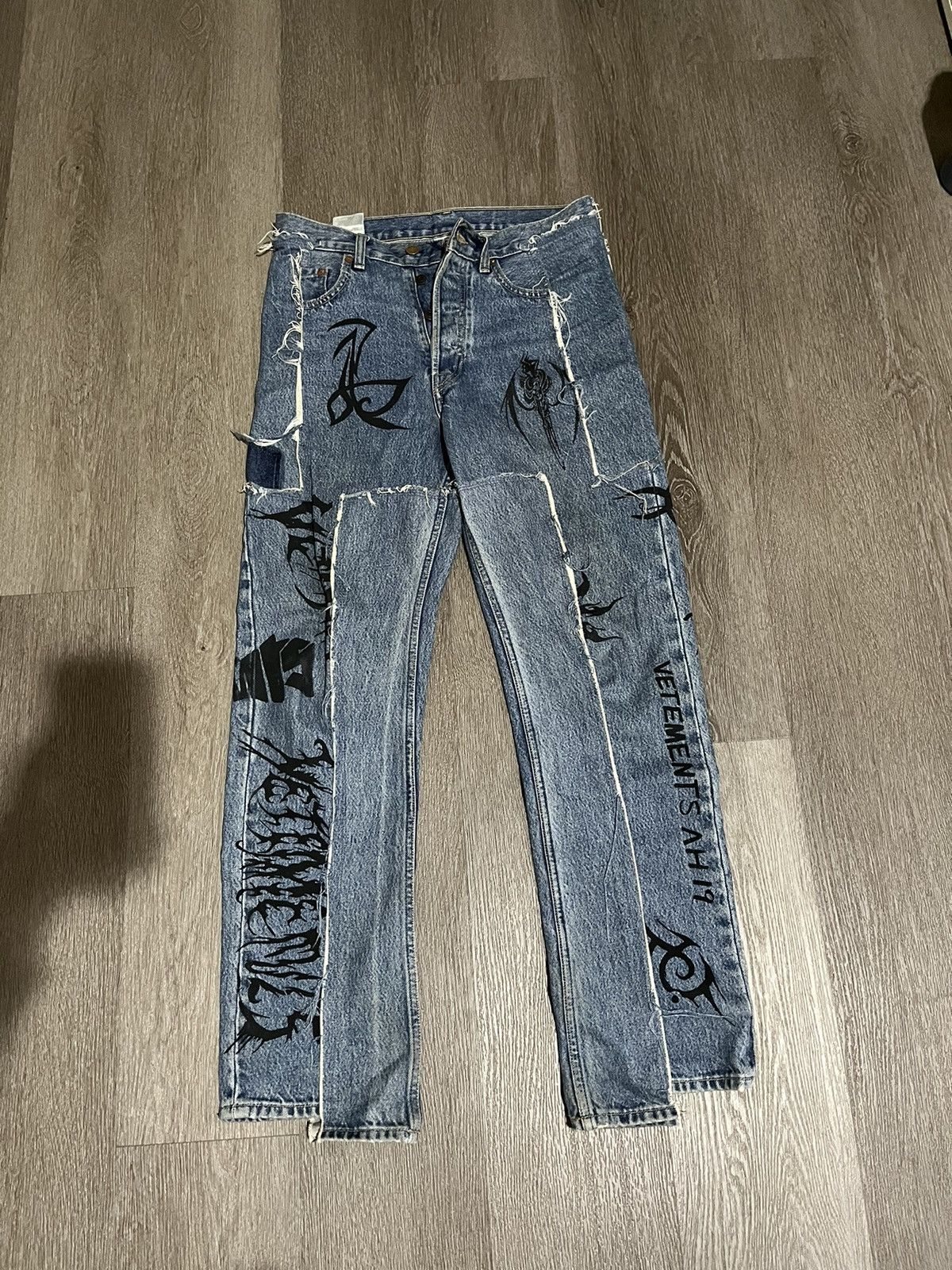 Levi's × Vetements Vetements x Levi’s Tribal Denim Pants Size US 29 - 2 Thumbnail