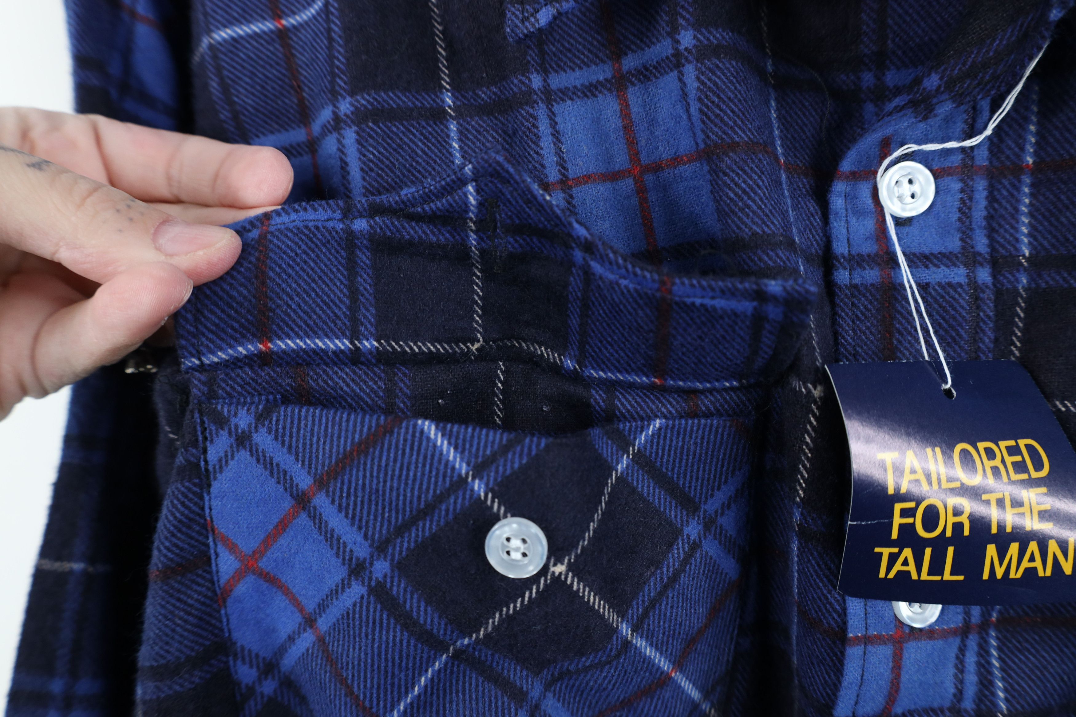 Vintage Deadstock Vintage 70s Streetwear Flannel Button Shirt Plaid Size US L / EU 52-54 / 3 - 5 Thumbnail
