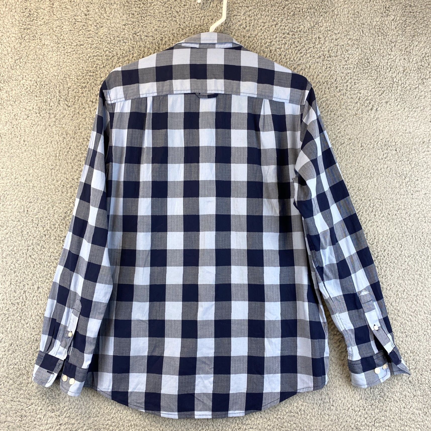 Club Room Club Room Men's Classic/Regular-Fit Dress Shirt French Blue Check S / 52-33 Size 36R - 7 Thumbnail