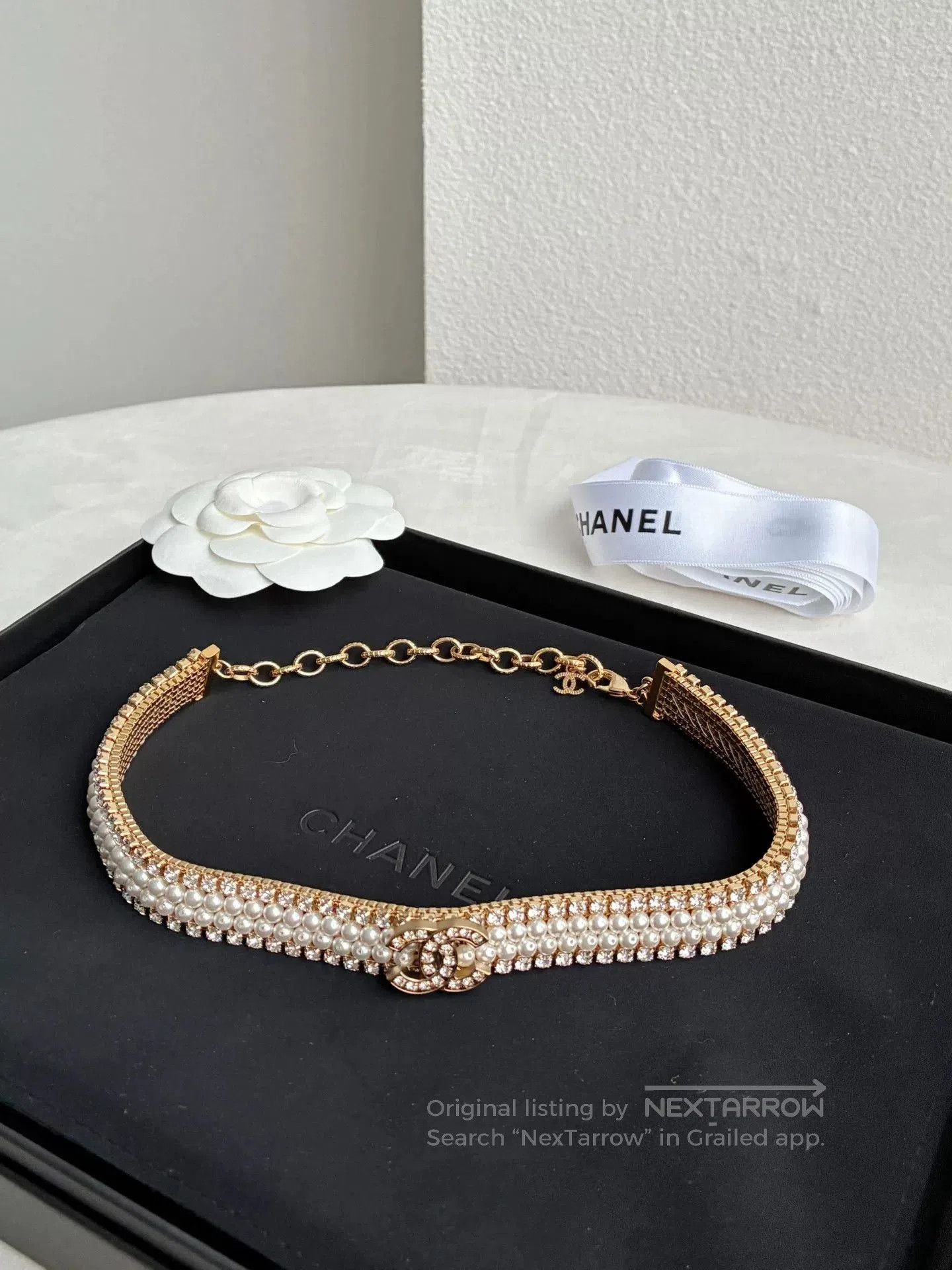 Chanel Chanel 21A Pearl Diamond Choker. Size ONE SIZE - 2 Thumbnail