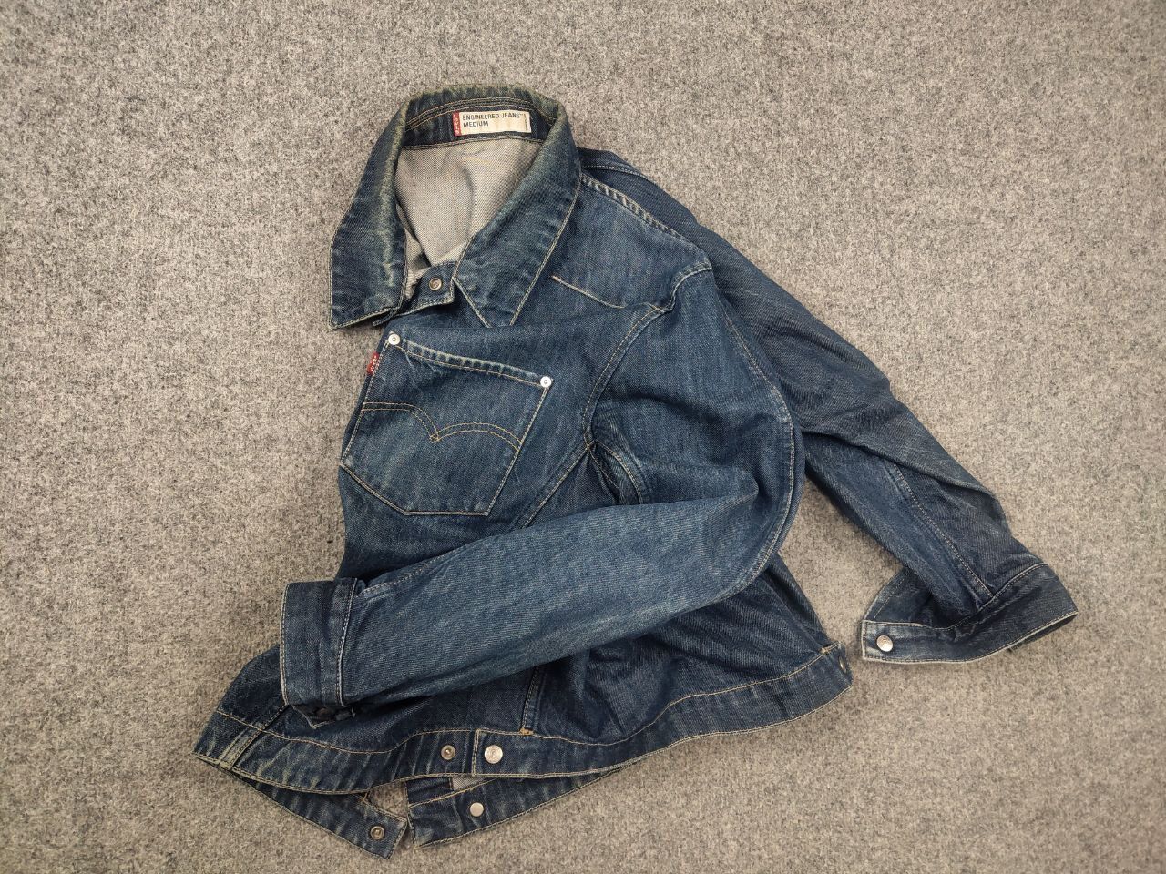 Levi's Vintage 00's Levi's Engineered Jeans Denim Trucker Jacket Size US M / EU 48-50 / 2 - 14 Thumbnail
