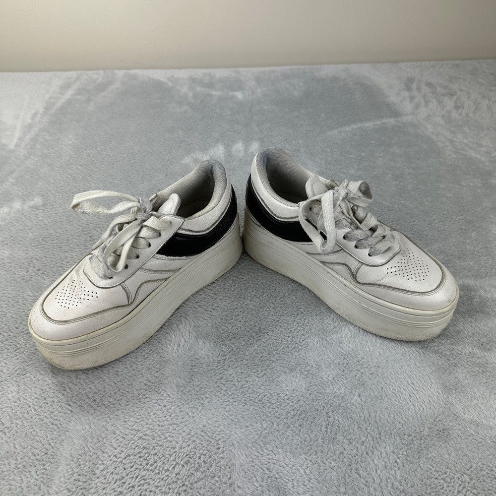 Celine CELINE white Leather Block Platform Sneakers Women’s Size 3 Size US 6 / IT 36 - 7 Thumbnail