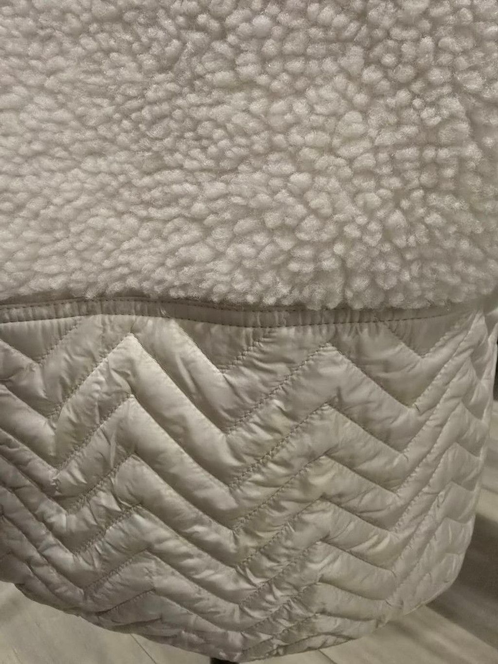 Athleta Athleta White Sherpa Fleece Snap Pullover Sweatshirt L Size L / US 10 / IT 46 - 6 Thumbnail