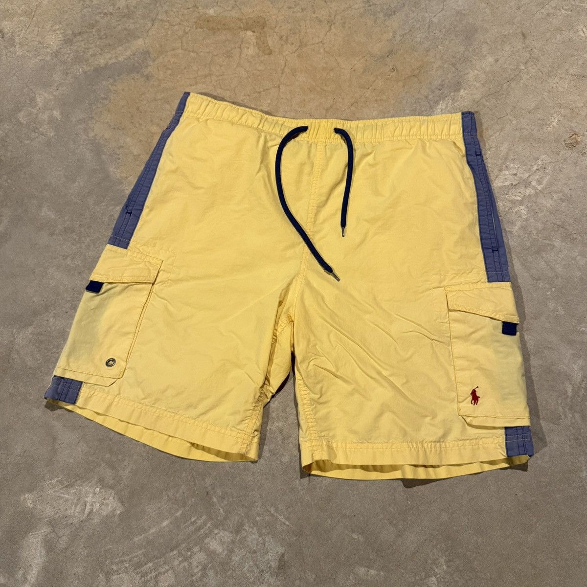 Polo Ralph Lauren Vintage 1990s Polo Sport Faded Pony Board Shorts ERD Grunge Size US 36 / EU 52 - 2 Thumbnail