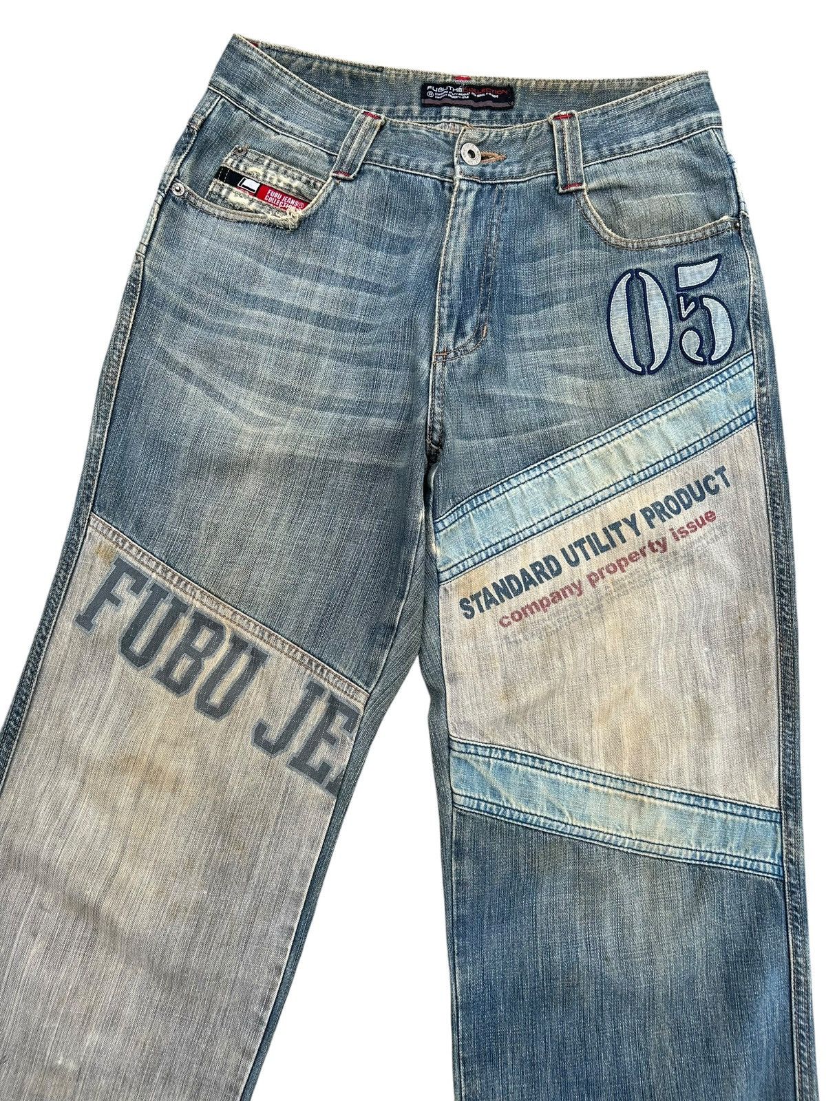 Kapital VINTAGE FUBU JEANS STREETWEAR DIRTY DENIM JEANS Size US 30 / EU 46 - 2 Thumbnail