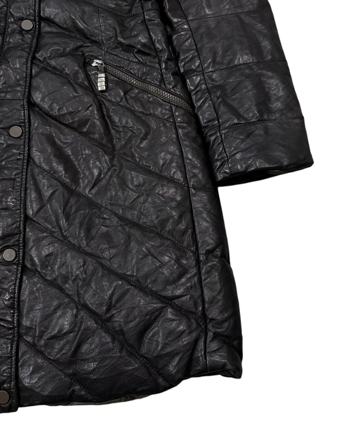 Leather Vintage AFG 1972 Puffer Goose Down Leather Jacket Size S / US 4 / IT 40 - 3 Thumbnail