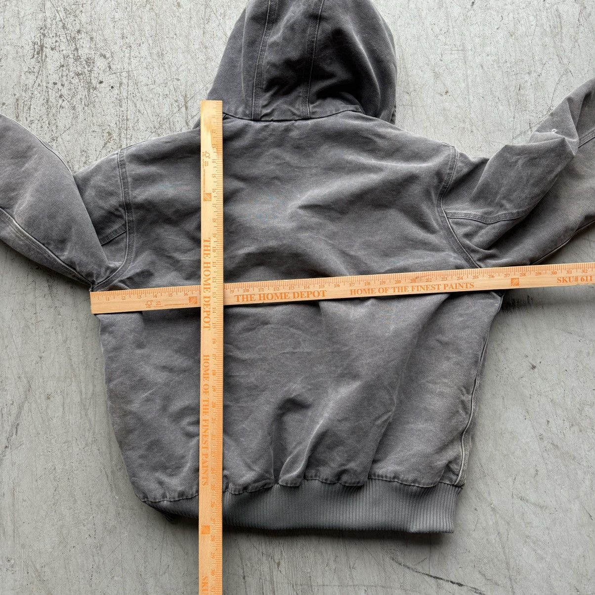 Carhartt × Vintage Carhartt 90’s Vintage J130 Jacket Gray Faded Hooded Size US XL / EU 56 / 4 - 6 Thumbnail